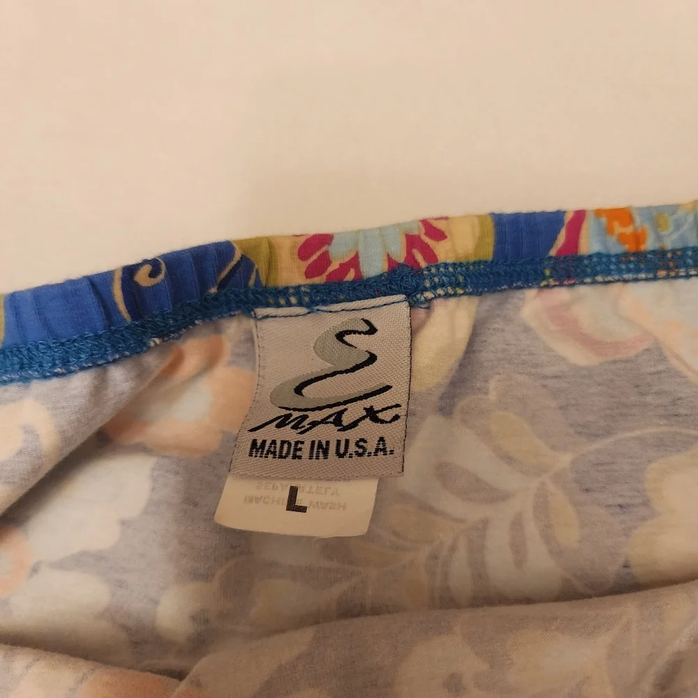 Vintage Blue Floral Mini Skirt Size L - Picture 7 of 7